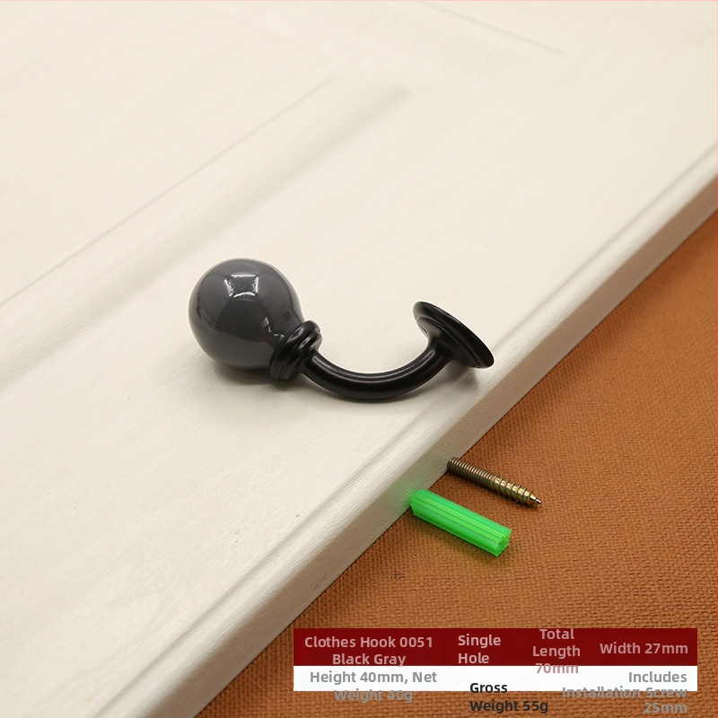Cuier pentru haine (aliaj de zinc; brand Lad.; model Coat Hook 0050/0051; stil modern minimalist; potrivit pentru garderobă și baie)
