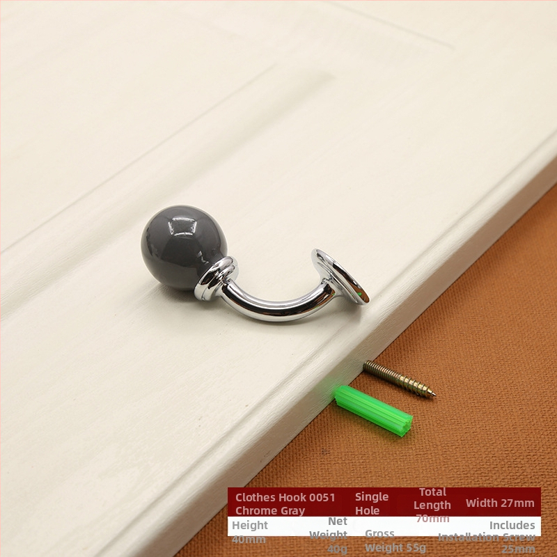 Cuier pentru haine (aliaj de zinc; brand Lad.; model Coat Hook 0050/0051; stil modern minimalist; potrivit pentru garderobă și baie)