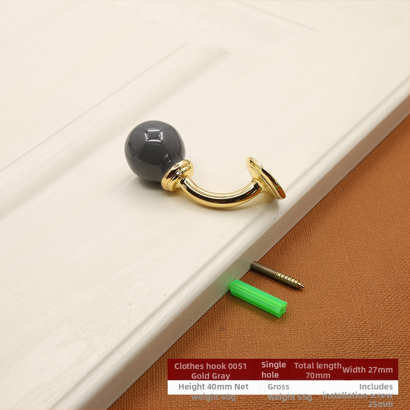 Cuier pentru haine (aliaj de zinc; brand Lad.; model Coat Hook 0050/0051; stil modern minimalist; potrivit pentru garderobă și baie)