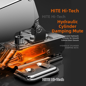 Hidraulinis spintos durelių amortizatorius, platus kampas 165°/180°, dviejų pakopų jėga, tylus veikimas, šaltai valcuotas plienas su vario pagrindu