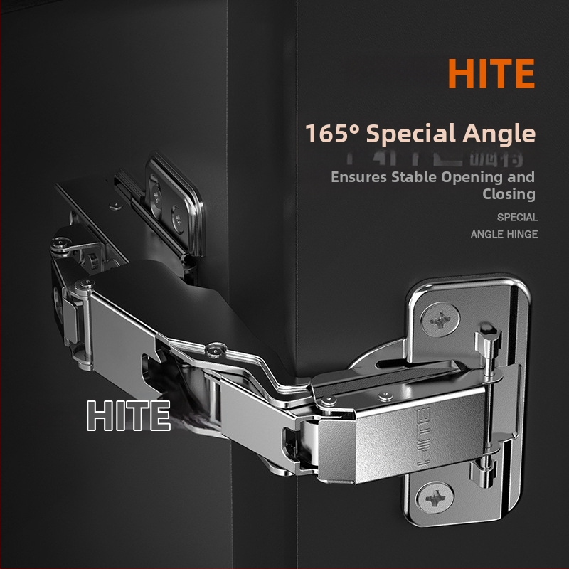 Hidraulinis spintos durelių amortizatorius, platus kampas 165°/180°, dviejų pakopų jėga, tylus veikimas, šaltai valcuotas plienas su vario pagrindu