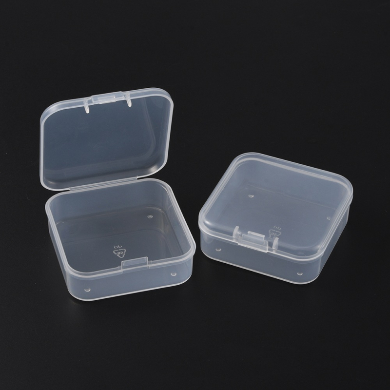 Cutie de depozitare pentru bijuterii — cutie din plastic transparent, mini, set de 13 piese pentru materiale și accesorii DIY pentru bijuterii