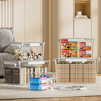 Skaidri laikymo dėžė svetainei, modelis 901, PET medžiaga, talpa 5–10 L, atspari vandeniui