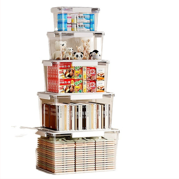 Skaidri laikymo dėžė svetainei, modelis 901, PET medžiaga, talpa 5–10 L, atspari vandeniui