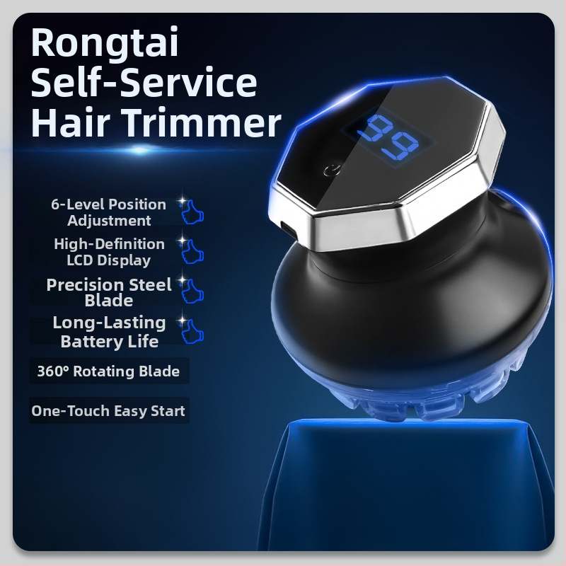 Namų UFO stiliaus automatinis savarankiškas galvos plaukų kirpimo įrankis, vyriškas daugiafunkcinis savarankiškas kirpimas, įmontuota baterija 300–500 mAh, veikimo laikas 0–1 h, šepetinis variklis, nerūdijančio plieno kirpimo galvutė, žemas triukšmas