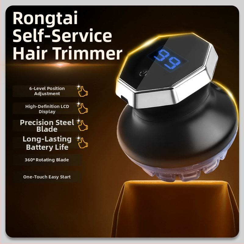 Namų UFO stiliaus automatinis savarankiškas galvos plaukų kirpimo įrankis, vyriškas daugiafunkcinis savarankiškas kirpimas, įmontuota baterija 300–500 mAh, veikimo laikas 0–1 h, šepetinis variklis, nerūdijančio plieno kirpimo galvutė, žemas triukšmas