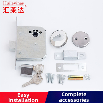 Zăvor pentru ușa puțului de conducte – oțel inoxidabil, model 669, montaj cu canelare, cu cheie