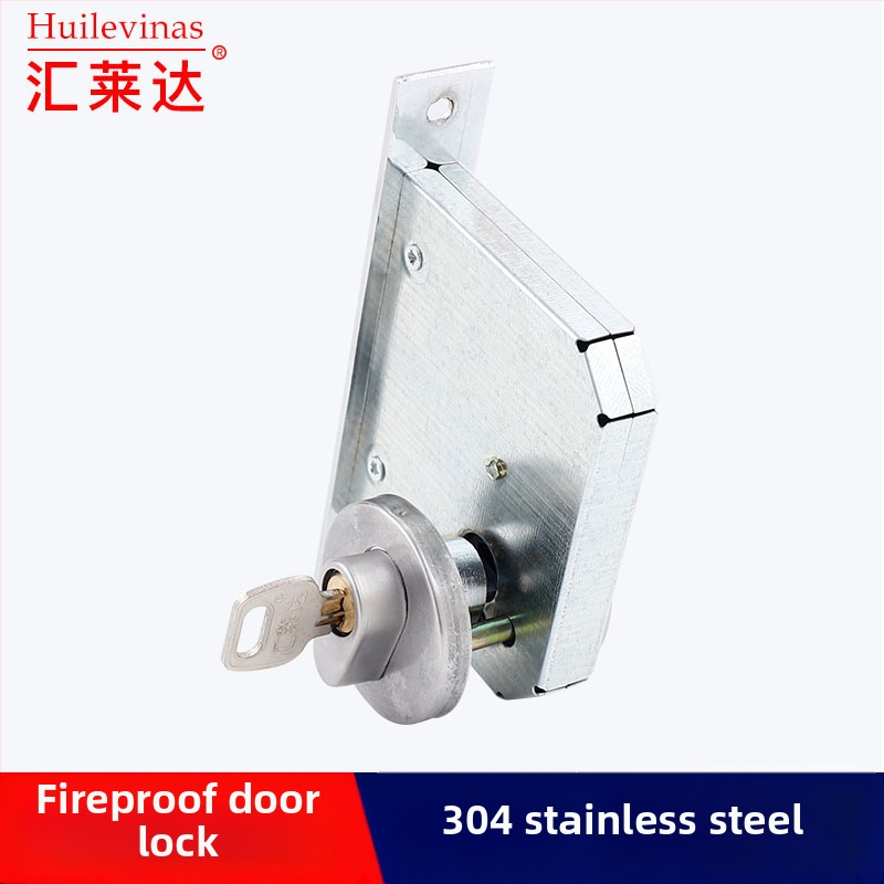 Zăvor pentru ușa puțului de conducte – oțel inoxidabil, model 669, montaj cu canelare, cu cheie