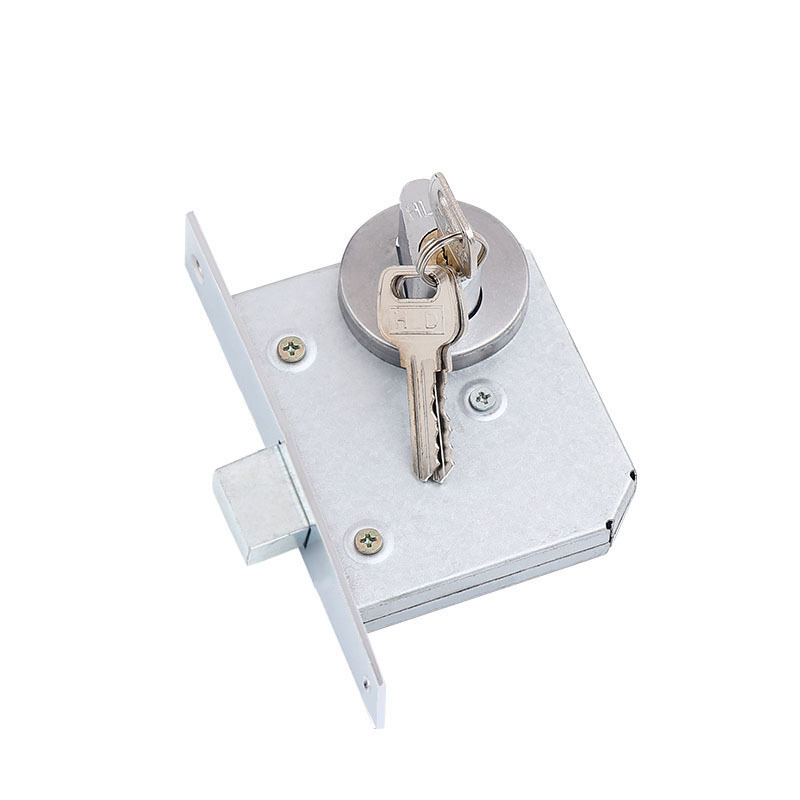 Zăvor pentru ușa puțului de conducte – oțel inoxidabil, model 669, montaj cu canelare, cu cheie