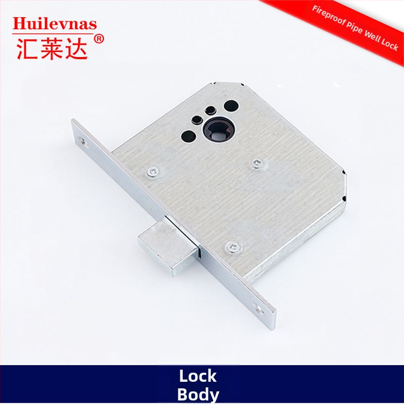 Zăvor pentru ușa puțului de conducte – oțel inoxidabil, model 669, montaj cu canelare, cu cheie