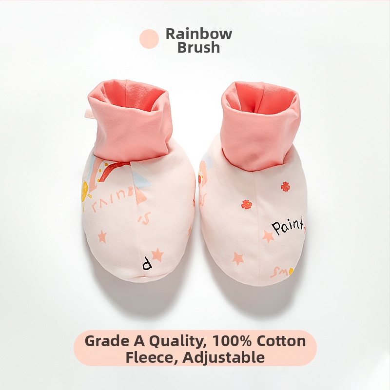 Beebide kingad puhtast puuvillast, talv 2022, multikas stiil, Muslintree/Cotton Tree kaubamärk; sobivad imikutele ja väikelastele vanuses 1–3 aastat