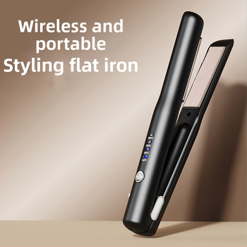 Mini juhtmevaba juukseid sirgendav ja lokitang, turmaliin-keramistsed kuumutusplaadid (plaatide Ø 16–20 mm; 22W; 5V; juhtmevaba laadimine)