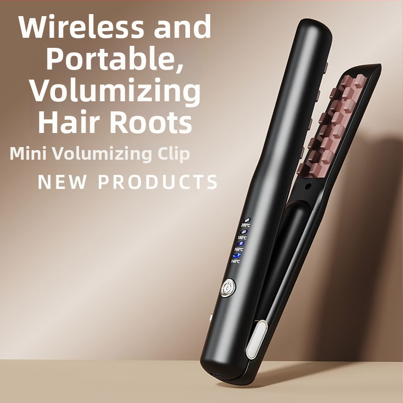 Mini juhtmevaba juukseid sirgendav ja lokitang, turmaliin-keramistsed kuumutusplaadid (plaatide Ø 16–20 mm; 22W; 5V; juhtmevaba laadimine)