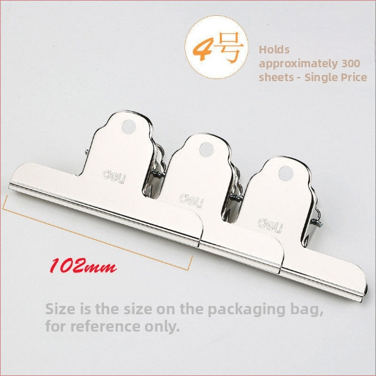 Deli nerūsējošā tērauda lielā skava dokumentiem (Zīmols: Deli; Materiāls: nerūsējošais tērauds; Produkta veids: lielā skava dokumentiem)