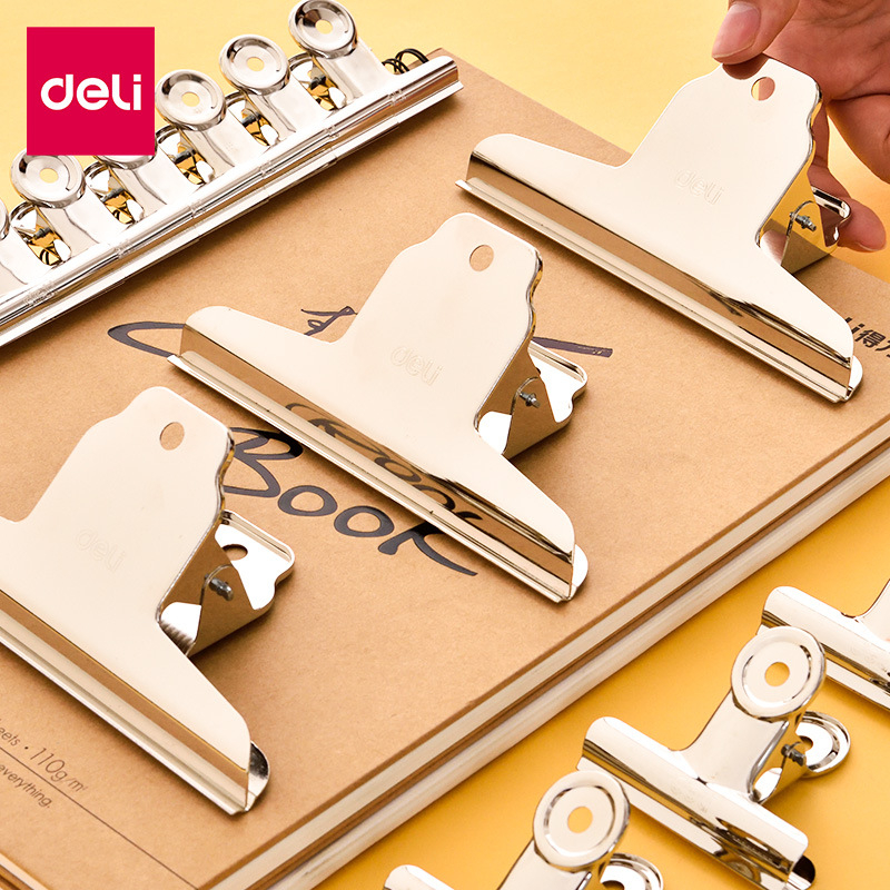 Deli nerūsējošā tērauda lielā skava dokumentiem (Zīmols: Deli; Materiāls: nerūsējošais tērauds; Produkta veids: lielā skava dokumentiem)