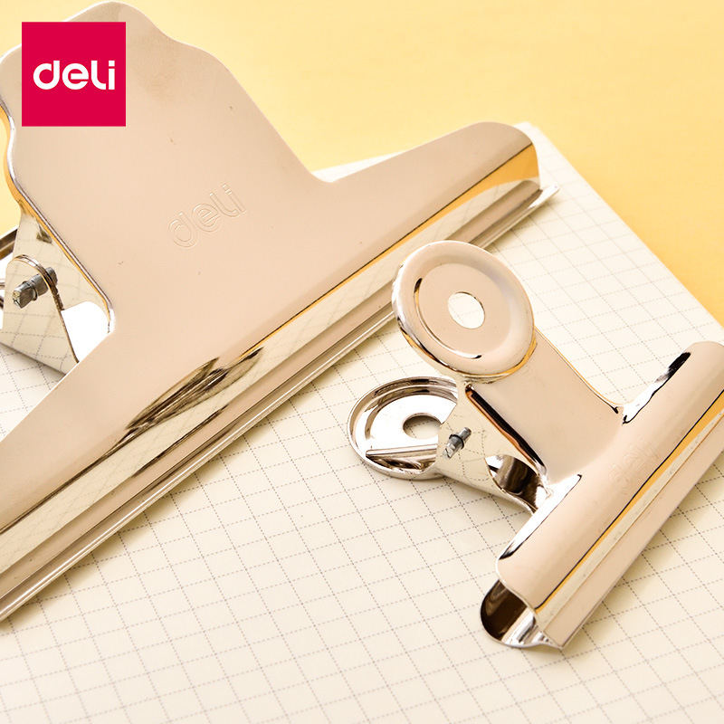 Deli nerūsējošā tērauda lielā skava dokumentiem (Zīmols: Deli; Materiāls: nerūsējošais tērauds; Produkta veids: lielā skava dokumentiem)