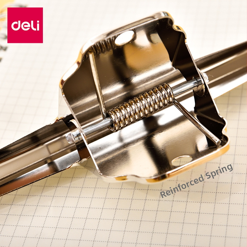 Deli nerūsējošā tērauda lielā skava dokumentiem (Zīmols: Deli; Materiāls: nerūsējošais tērauds; Produkta veids: lielā skava dokumentiem)