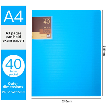 Plastikinė 40 puslapių studentų byla XS40 modelis, Hua Jie prekės ženklas, storis 20