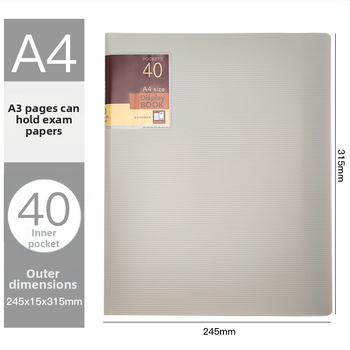 Plastikinė 40 puslapių studentų byla XS40 modelis, Hua Jie prekės ženklas, storis 20