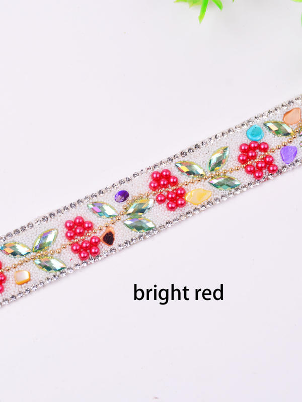 Etno stila diamanta ķēde kleitas dekors, mežģīnes ķēde, DIY deju apģērbu aksesuārs, rudens 2025, pieaugušajiem, noliktavā