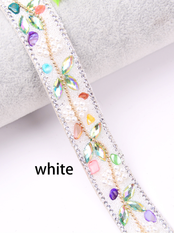 Etno stila diamanta ķēde kleitas dekors, mežģīnes ķēde, DIY deju apģērbu aksesuārs, rudens 2025, pieaugušajiem, noliktavā