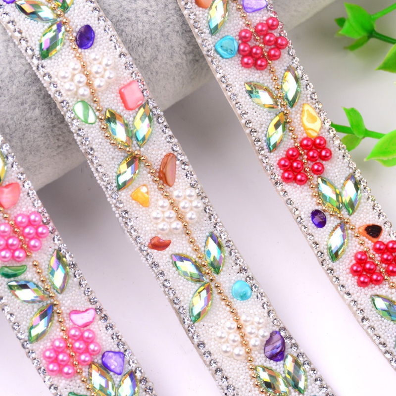 Etno stila diamanta ķēde kleitas dekors, mežģīnes ķēde, DIY deju apģērbu aksesuārs, rudens 2025, pieaugušajiem, noliktavā