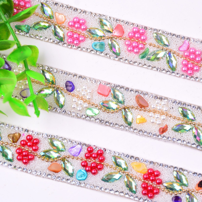 Etno stila diamanta ķēde kleitas dekors, mežģīnes ķēde, DIY deju apģērbu aksesuārs, rudens 2025, pieaugušajiem, noliktavā