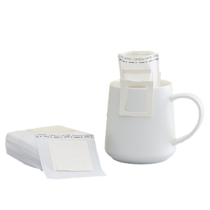 Fammy Drip kavos filtras maišelis iš neaudinio audinio, su atspausdintu logotipu, pritaikomas, supakuotas į OPP paketą, vienkartinis pakavimas