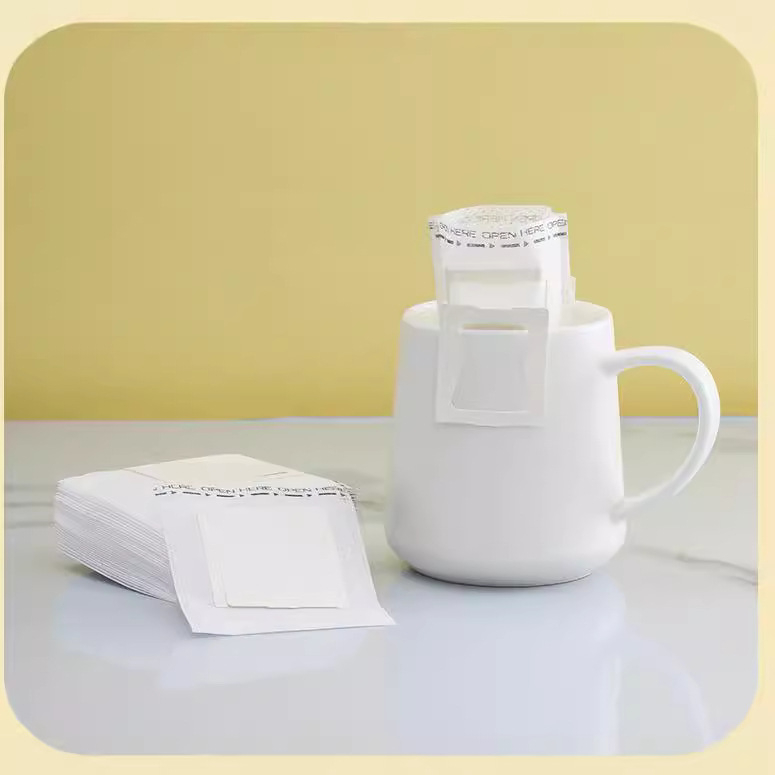 Fammy Drip kavos filtras maišelis iš neaudinio audinio, su atspausdintu logotipu, pritaikomas, supakuotas į OPP paketą, vienkartinis pakavimas