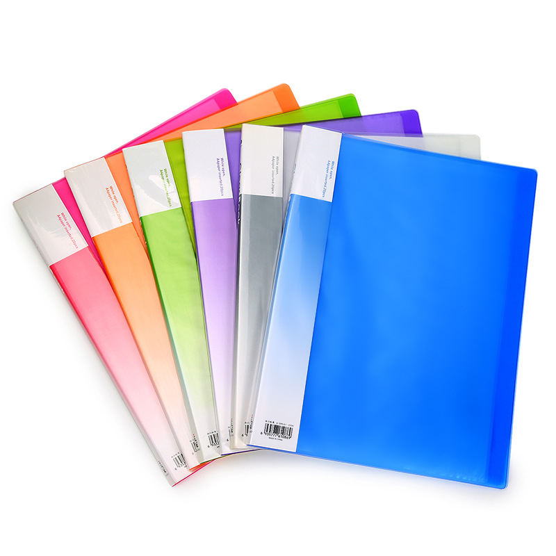 Mapă din plastic transparentă cu buzunare colorate pentru date, model DB1051-DB1060, grosime 50, grosime a materialului 1, logo imprimat