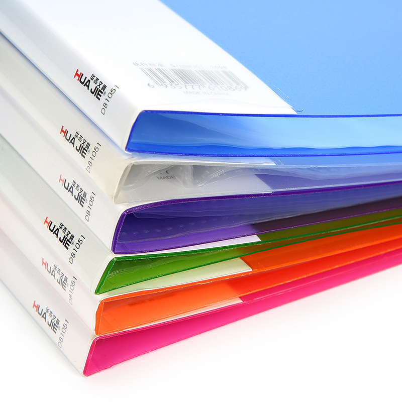 Mapă din plastic transparentă cu buzunare colorate pentru date, model DB1051-DB1060, grosime 50, grosime a materialului 1, logo imprimat