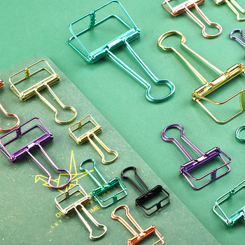 Yuezhen metāla piezīmju mapīte ar garās astes klipsiem un dovetail klipsiem