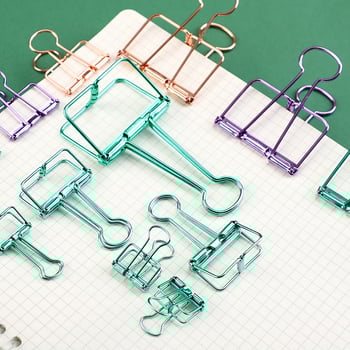 Yuezhen metāla piezīmju mapīte ar garās astes klipsiem un dovetail klipsiem