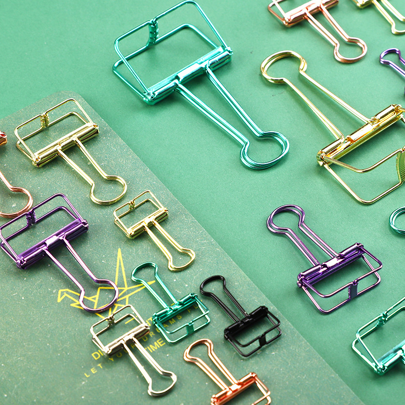 Yuezhen metāla piezīmju mapīte ar garās astes klipsiem un dovetail klipsiem