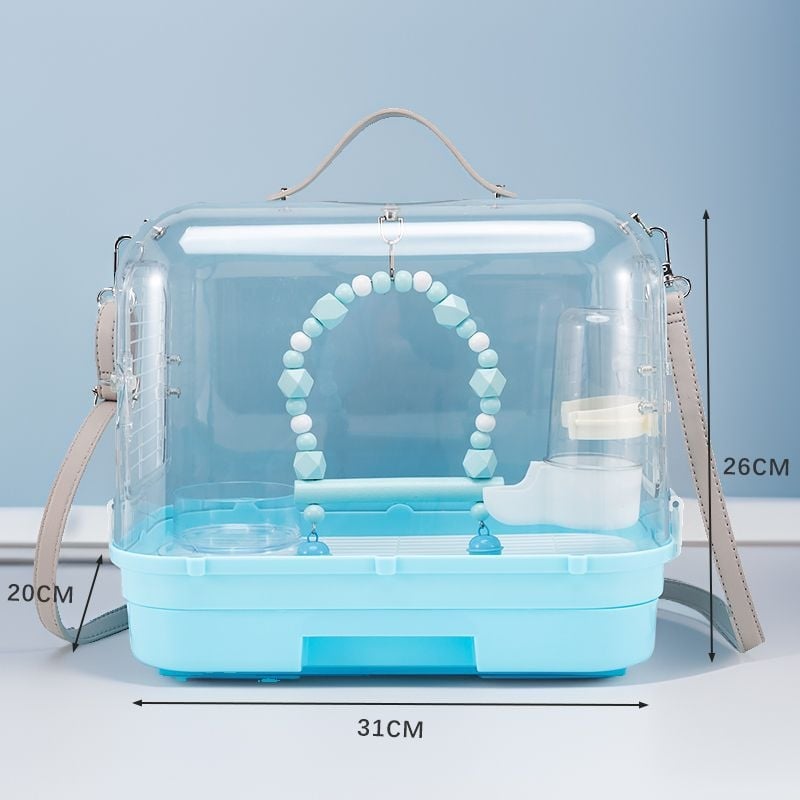 Nešiojamas papūgos išvykos narvas su transporto krepšiu, Prekės ženklas Happy Parrot, Medžiaga: Kitas, Kilmė: Šandongas, Importuota: Ne