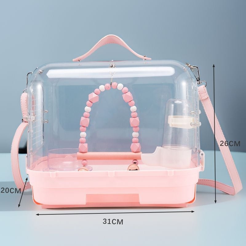 Nešiojamas papūgos išvykos narvas su transporto krepšiu, Prekės ženklas Happy Parrot, Medžiaga: Kitas, Kilmė: Šandongas, Importuota: Ne