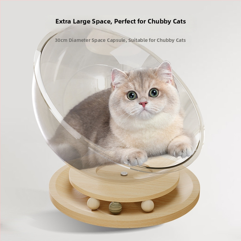 Kaķu ligzda no masīvā koka/plastmasas – piemērota kaķiem, ligzda mājdzīvniekiem, Nav importēta