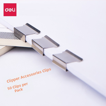 Deli 8592 metallist klips piletitele, 50 tk pakendis
