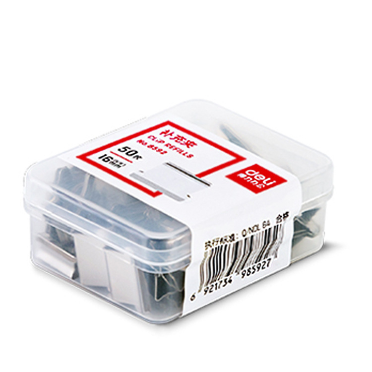 Deli 8592 метален клип за билети, 50 бр. пакет