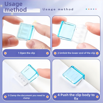 Qiwang plastikust nurgiklipp – anti-roll paberi klips dokumentidele