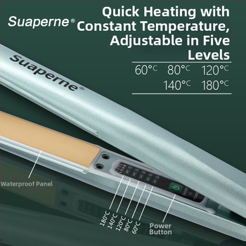 Žehlička na vlasy F3 s digitálnym displejom teploty, konštantné zahrievanie, vykurovacia plocha 21–30 mm, ekologická zliatina