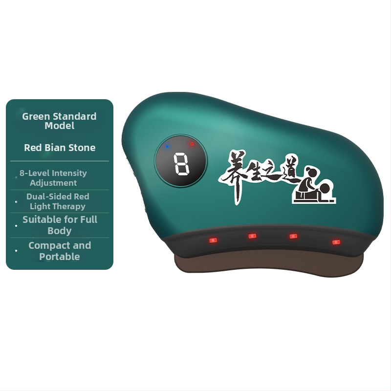 Elektriskā gua sha sejas ierīce ar temperatūras kontroli 30–50°C, modelis JZ-165, USB barošana, ABS korpuss