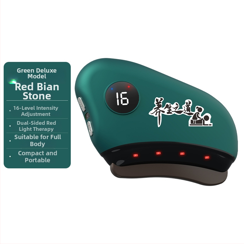 Elektriskā gua sha sejas ierīce ar temperatūras kontroli 30–50°C, modelis JZ-165, USB barošana, ABS korpuss