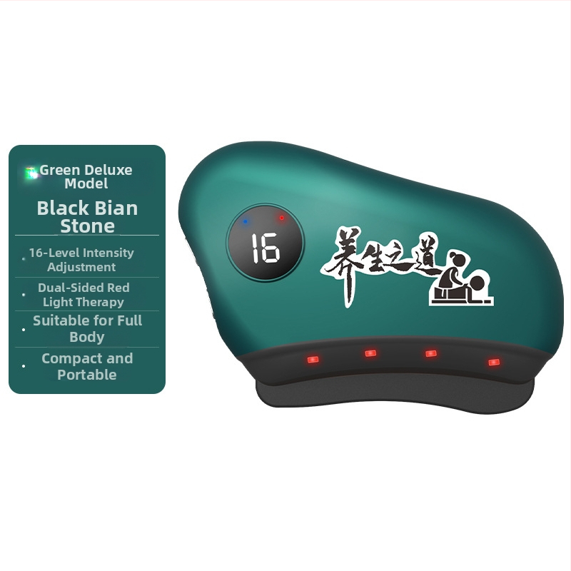 Elektriskā gua sha sejas ierīce ar temperatūras kontroli 30–50°C, modelis JZ-165, USB barošana, ABS korpuss