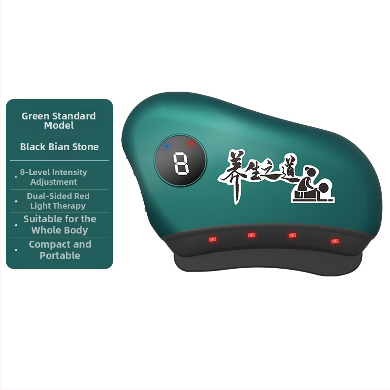 Elektriskā gua sha sejas ierīce ar temperatūras kontroli 30–50°C, modelis JZ-165, USB barošana, ABS korpuss