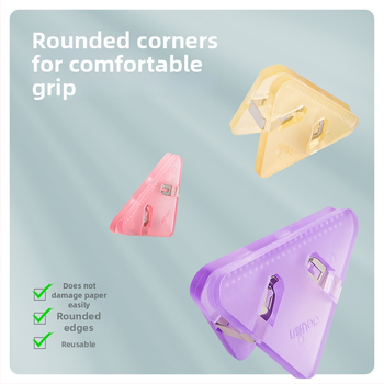 Nurgaklamber QJ8530 – kolmnurkne klipp dokumentidele, plastik, Deli