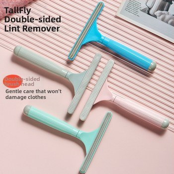 Augintinių plaukų šalinimo įrankis (dvipusis, rankinis, išlenkta šukė, ABS+TPR) ilgaplaukėms katėms