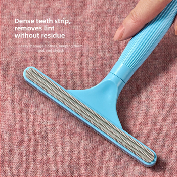 Augintinių plaukų šalinimo įrankis (dvipusis, rankinis, išlenkta šukė, ABS+TPR) ilgaplaukėms katėms