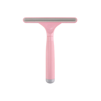 Augintinių plaukų šalinimo įrankis (dvipusis, rankinis, išlenkta šukė, ABS+TPR) ilgaplaukėms katėms