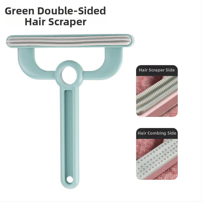 Augintinių plaukų šalinimo įrankis (dvipusis, rankinis, išlenkta šukė, ABS+TPR) ilgaplaukėms katėms